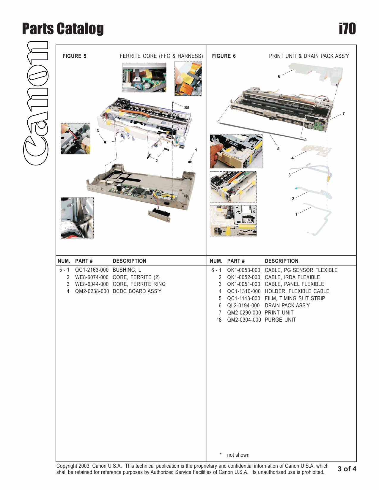 Canon PIXUS i70 50i Parts Catalog Manual-4